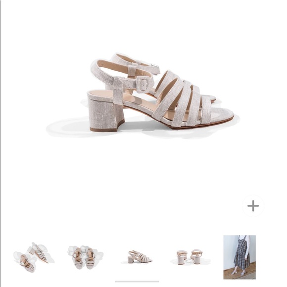 Maryam Nassir Zadeh Palma 3" Heel Sandals Flax 36 - Picture 2 of 10